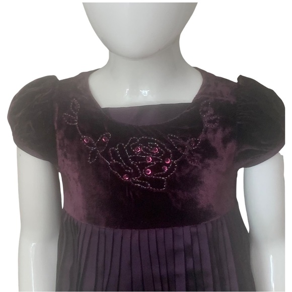 BISCOTTI Collezioni Velvet and Taffeta Special Occasion Fancy Dress Size 4T - Picture 2 of 16